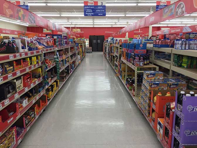 ابعاد قفسه های سوپرمارکت و هایپرمارکت